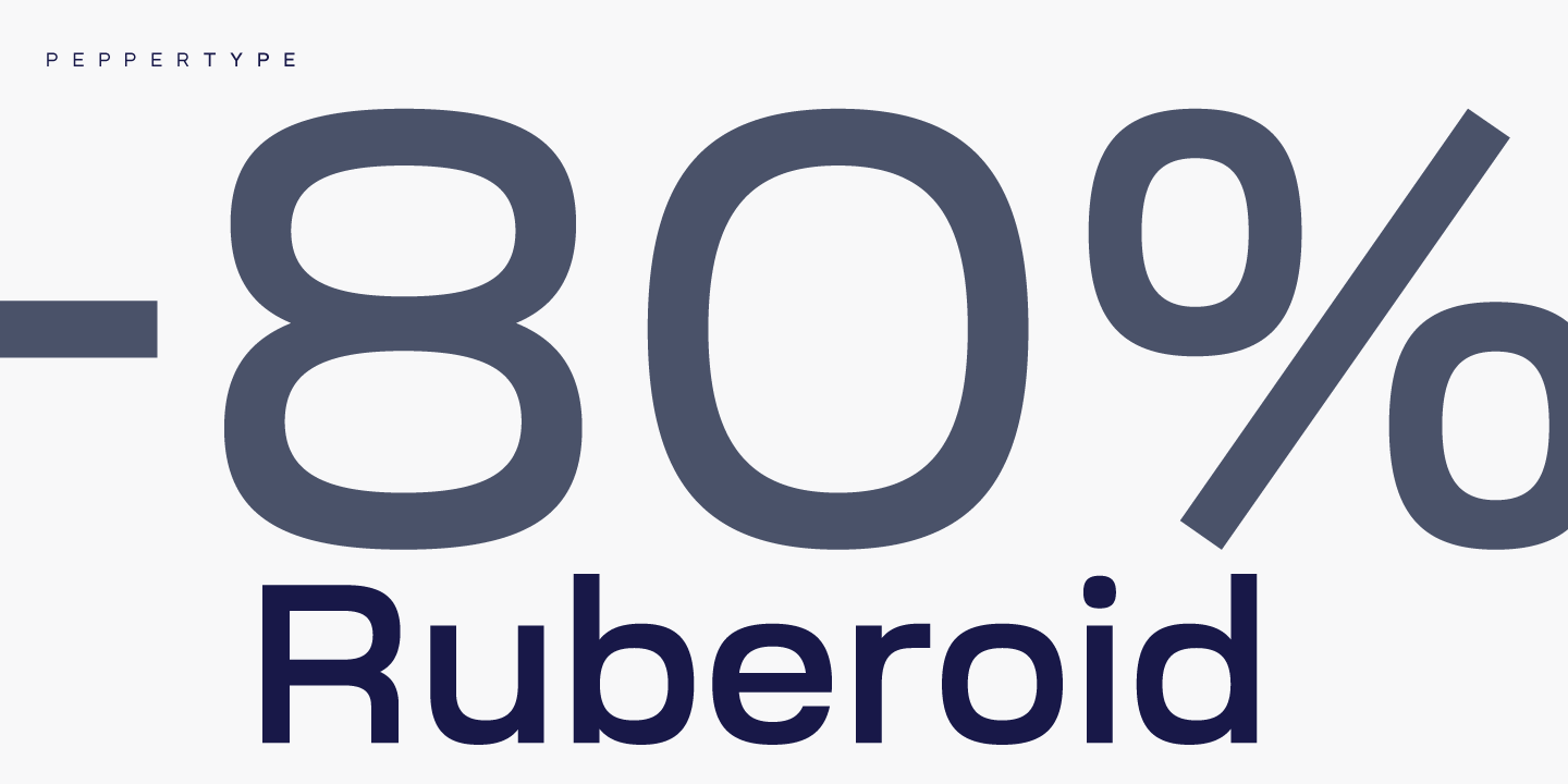 Ejemplo de fuente Ruberoid SemiBold